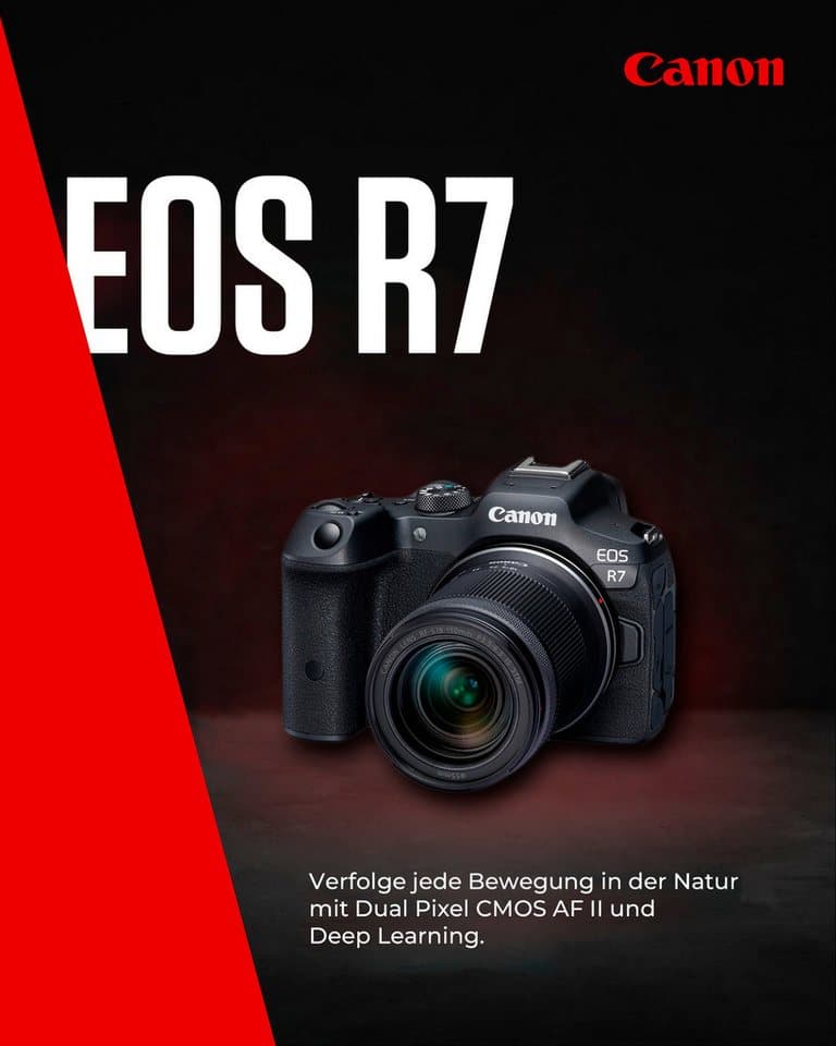 Canon EOS R7 + RF-S 18-150mm F3.5-6.3 IS STM Systemkamera (RF-S 18-150mm F3,5-6,3 IS STM, 34,4 MP, Bluetooth, WLAN) - Thumbnail 6