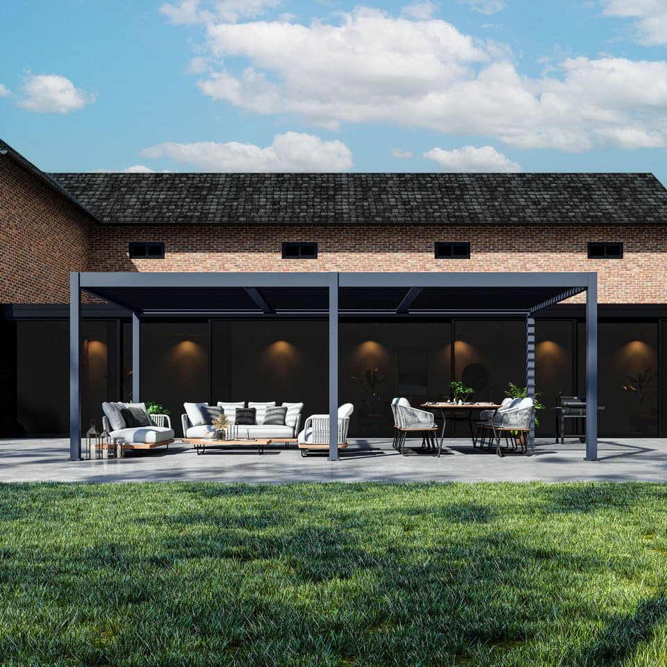 Paragon Pergola Grand Tuscan 1224 inkl. Lamellendach Anthrazit, BxTxH: 721x369x256 cm - Thumbnail 3