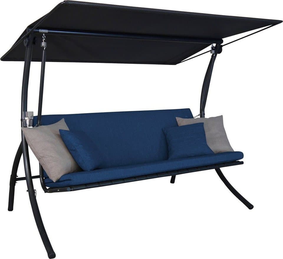 Angerer Freizeitmöbel Hollywoodschaukel Motion Smart denim, 3-Sitzer, Bettfunktion, wetterfest - Bild 1
