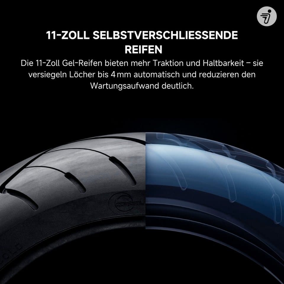 Segway E-Scooter MAX G3 D, 20 km/h, (130 kg Tragfähigkeit, Smart Display, 11-Zoll Reifen, IPX6), mit Straßenzulassung, 80 km Eco Modus Reichweite, Ladezeit 3,5h - Thumbnail 9