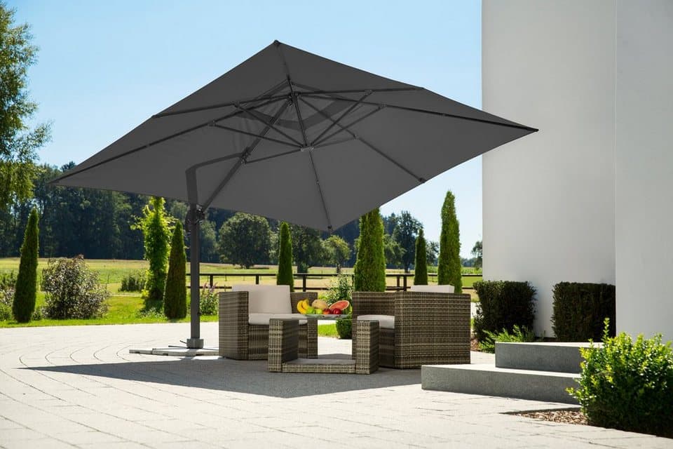 Schneider Schirme Ampelschirm Rhodos Grande, LxB: 300x400 cm, mit Schutzhülle und Schirmständer, ohne Wegeplatten - Bild 1
