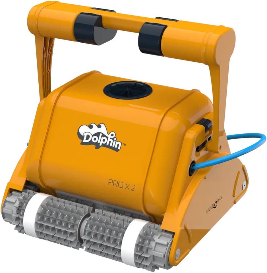 maytronics Poolroboter Pro X2, (Standard-Zykluszeit 6 Std), Professionelle Poolreinigung für Pools bis zu 25 Meter