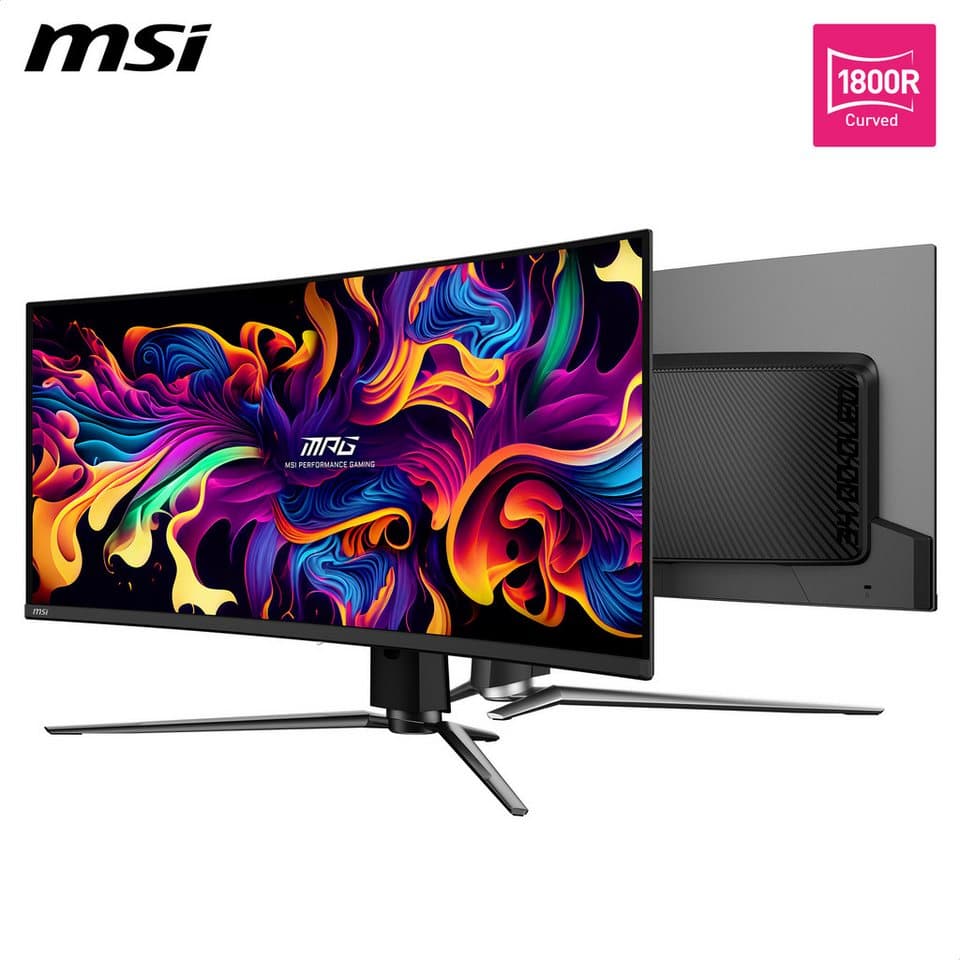 MSI MPG 341CQPX QD Curved-Gaming-OLED-Monitor (86,8 cm/34 ", 3440 x 1440 px, UWQHD, 0,03 ms Reaktionszeit, 240 Hz, OLED, 3 Jahre Herstellergarantie, höhenverstellbar, USB-C) - Thumbnail 3
