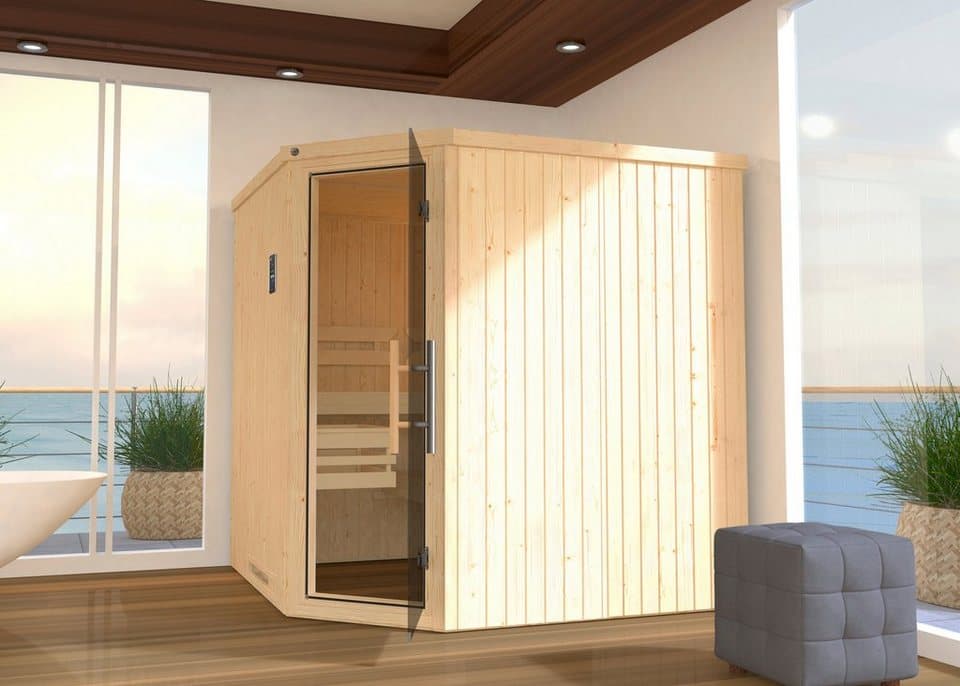 weka Sauna Varberg 3, BxTxH: 194 x 194 x 199 cm, 57 mm, 7,5 kW Ofen mit ext. Steuerung - Thumbnail 8