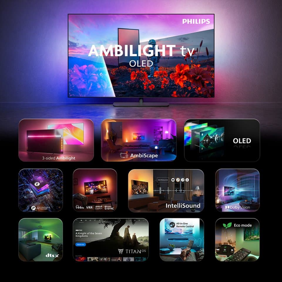 Philips 55OLED811/12 OLED-Fernseher (139 cm/55 Zoll, 4K Ultra HD, Smart-TV) - Thumbnail 4