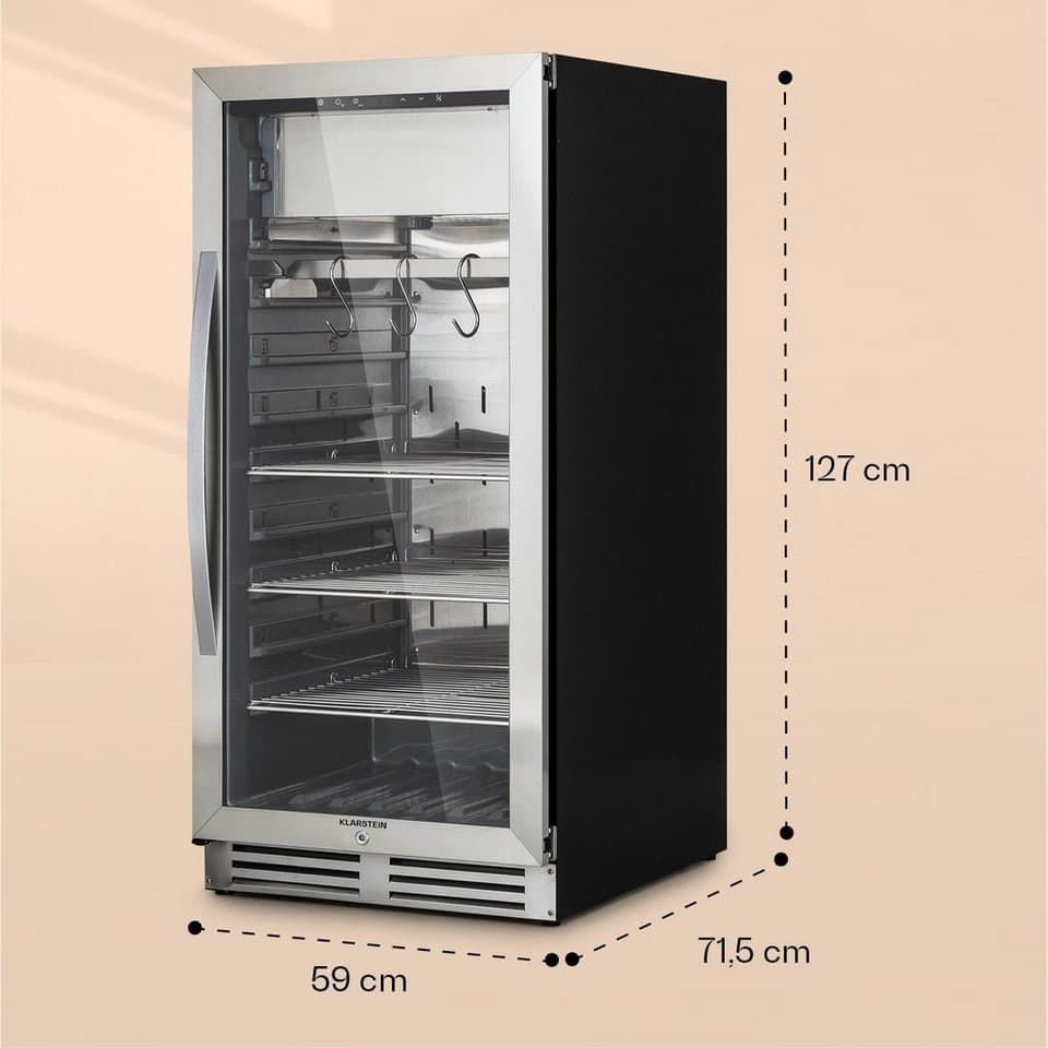 Klarstein Reifeschrank Steakhouse Pro 233, 233 l, Elektrische Fleischkühlschrank LED Touch Kühlen 233 L - Thumbnail 14