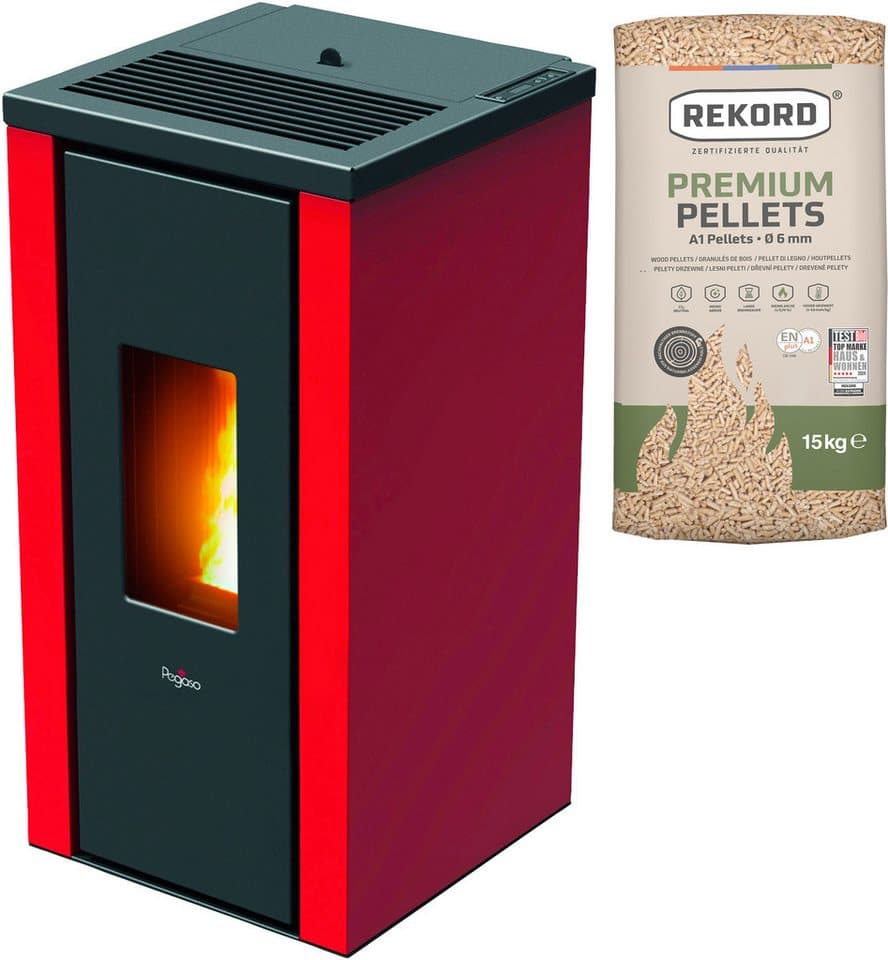 Pegaso Pelletofen VERA, 7 kW, Zeitbrand, Stahl - Thumbnail 3