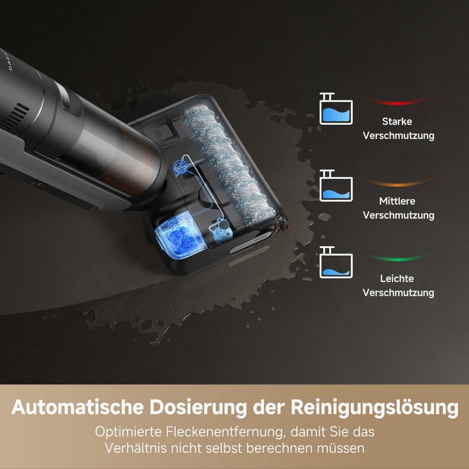 Dreame Nass-Trocken-Sauger H15 Mix, 400 W, beutellos, 7-in-1 Gerät, 23.000Pa Saugkraft, KI-gesteuerter Hebearm, 180°-Neigung - Thumbnail 9