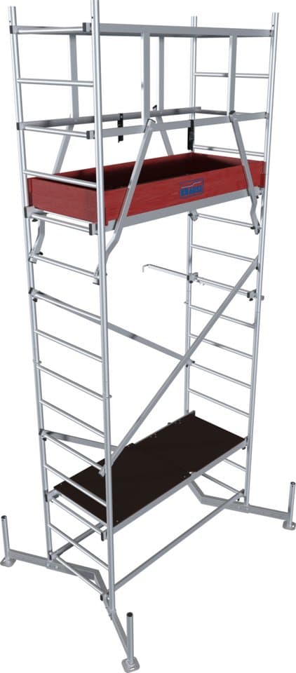 KRAUSE Arbeitsgerüst ClimTec System, (Set), Komplettgerüst, inkl. 1 Aufstockung, Arbeitshöhe: 5 Meter
