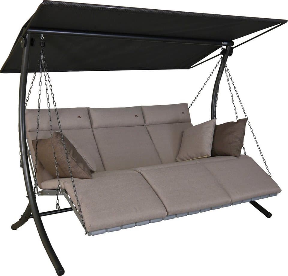 Angerer Freizeitmöbel Hollywoodschaukel Luxus Smart sand, 3-Sitzer, Bettfunktion, OTTOs Choice, BxTxH: 210x145x160 cm - Thumbnail 4