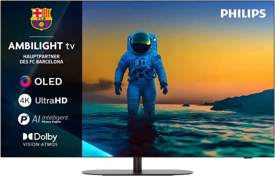 Philips 65OLED810 LED-Fernseher (164 cm/65 Zoll, 4K Ultra HD, Smart-TV, Google TV, Ambilight, P5 AI Picture Engine, Dolby Vision & HDR10+, Dolby Atmos)