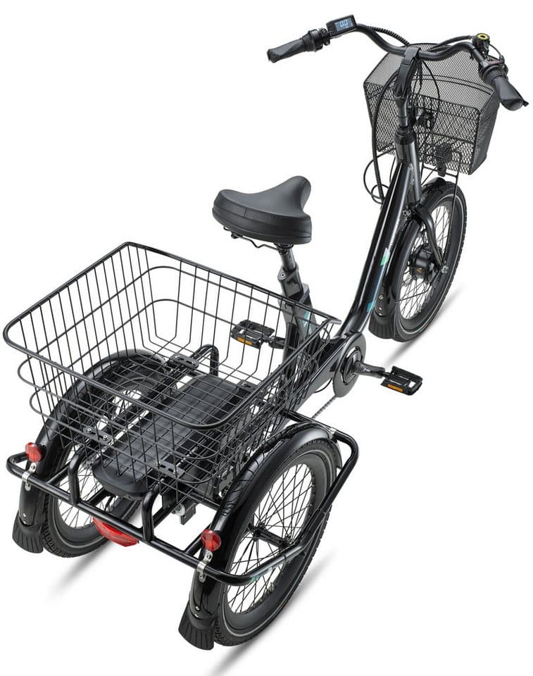 Telefunken E-Bike Dreirad TC550, 3 Gang Shimano Nexus Schaltwerk, Nabenschaltung, Frontmotor, 536,5 Wh, tiefer Einstieg, Pedelec, inkl. Einkaufskorb - Thumbnail 4
