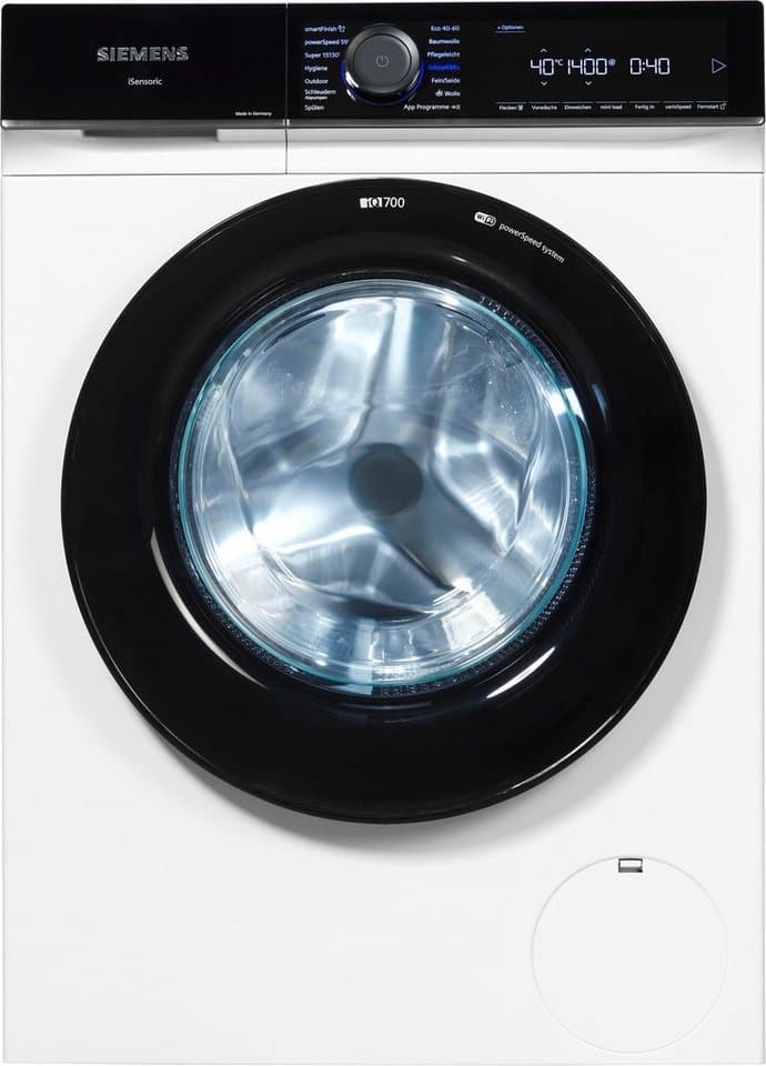 SIEMENS Waschmaschine iQ700 WG44B20Z0, 9 kg, 1400 U/min, Made in Germany, Knitter-Programm smartFinish, Antiflecken-System - Thumbnail 3