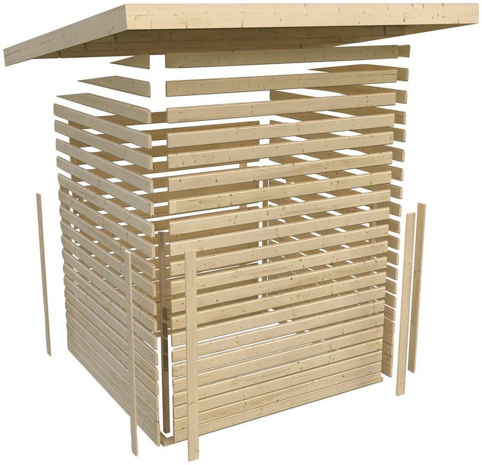 Karibu Gartenhaus Stockach 5, BxT: 330x282 cm, (Set), naturbelassen oder terragrau - Thumbnail 6