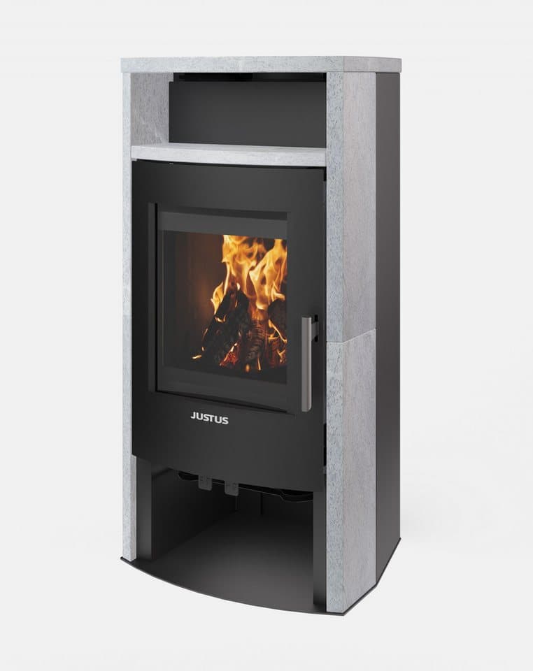 JUSTUS Kaminofen Lara, Voll-Speckstein, Exklusiv, Lieferung bis ins Wohnzimmer, 6,5 kW, Zeitbrand, heizen mit erneuerbaren Energien - Thumbnail 7