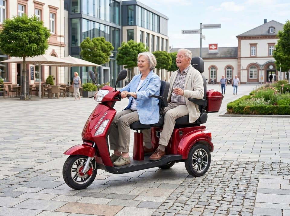 ECONELO Elektromobil, 1000 W, 25 km/h, Sicherheitsrollen gegen Kippen, 3 Geschwindigkeitsstufen - Thumbnail 13