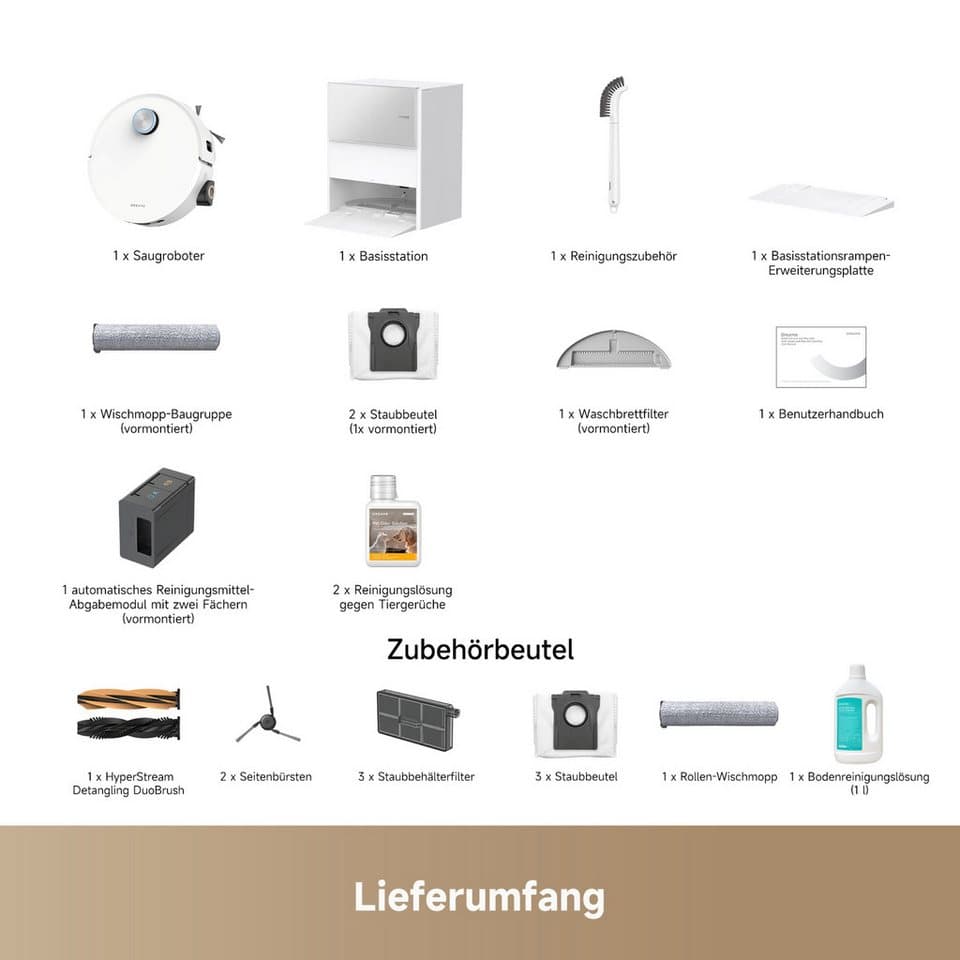 Dreame Saugroboter mit Wischfunktion Aqua10 Ultra Roller Complete, 600 W, mit Beutel, Warmwasser-Wischsystem, Rollenmopp, überwindet Hindernisse, 30.000 Pa - Thumbnail 18