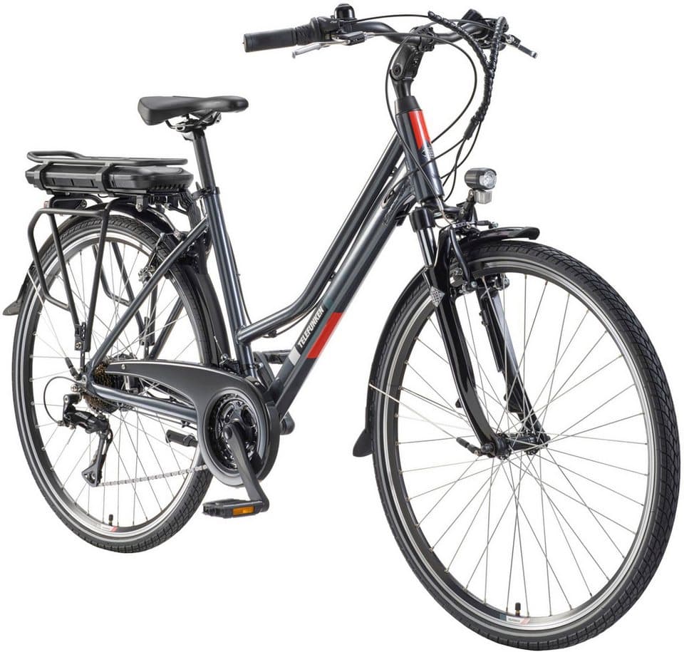 Telefunken E-Bike Trekkingrad E-Trekking Expedition XT485 Damen, 21 Gang Shimano Acera Schaltwerk, Kettenschaltung, Heckmotor, 536,5 Wh, Pedelec, Elektrofahrrad, Trekkingrad, Damen, innerhalb StVZO, 28 Zoll - Thumbnail 2