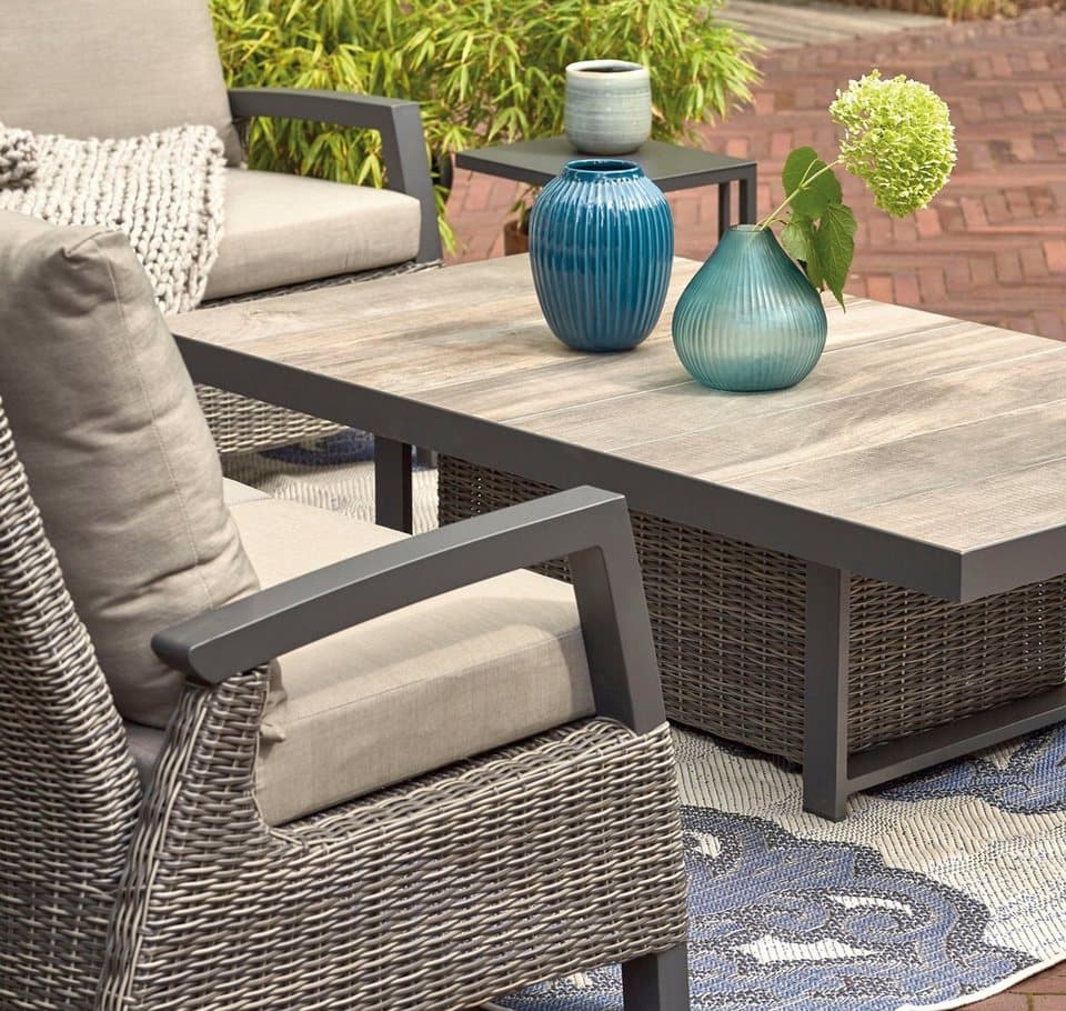 Siena Garden Gartenlounge-Set Corido, (Set, 9-tlg), bestehend aus 2 Sesseln, 1 Sofa, 1 Tisch und 5 Auflagen - Thumbnail 42