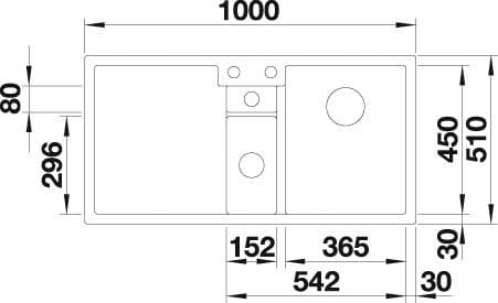 Blanco Granitspüle COLLECTIS 6 S, rechteckig, aus SILGRANIT®, inkl. Depot-Schale mit Deckel - Thumbnail 5