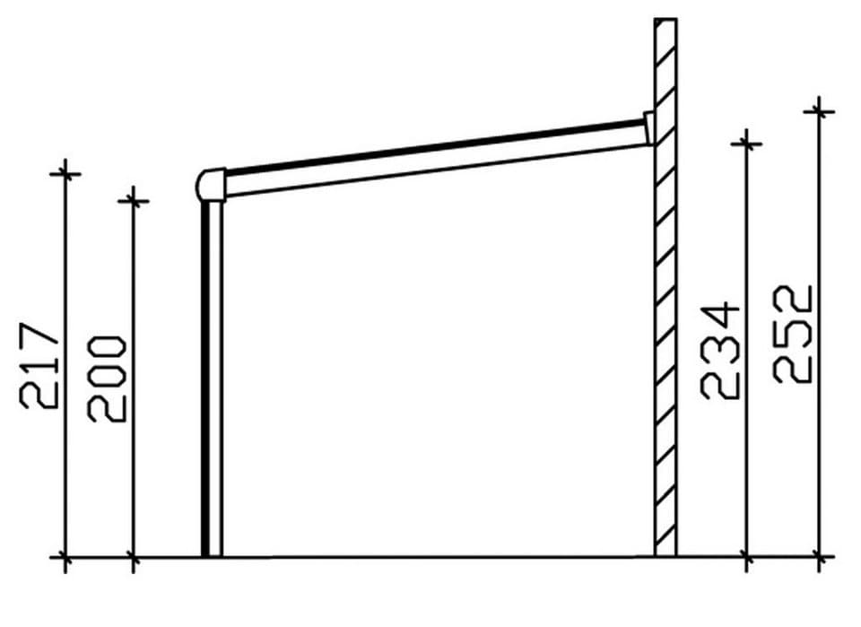 Skanholz Terrassendach Genua, BxT: 541x257 cm, Bedachung Doppelstegplatten, 541 cm Breite, verschiedene Tiefe - Thumbnail 11