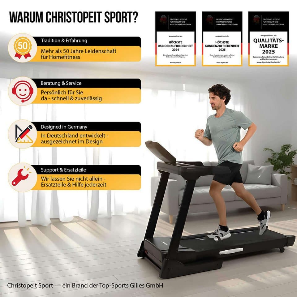 Christopeit Sport® Laufband Laufband TM 4500 S, bis max. 20 km/h, 130 kg max. Benutzergewicht - Thumbnail 10