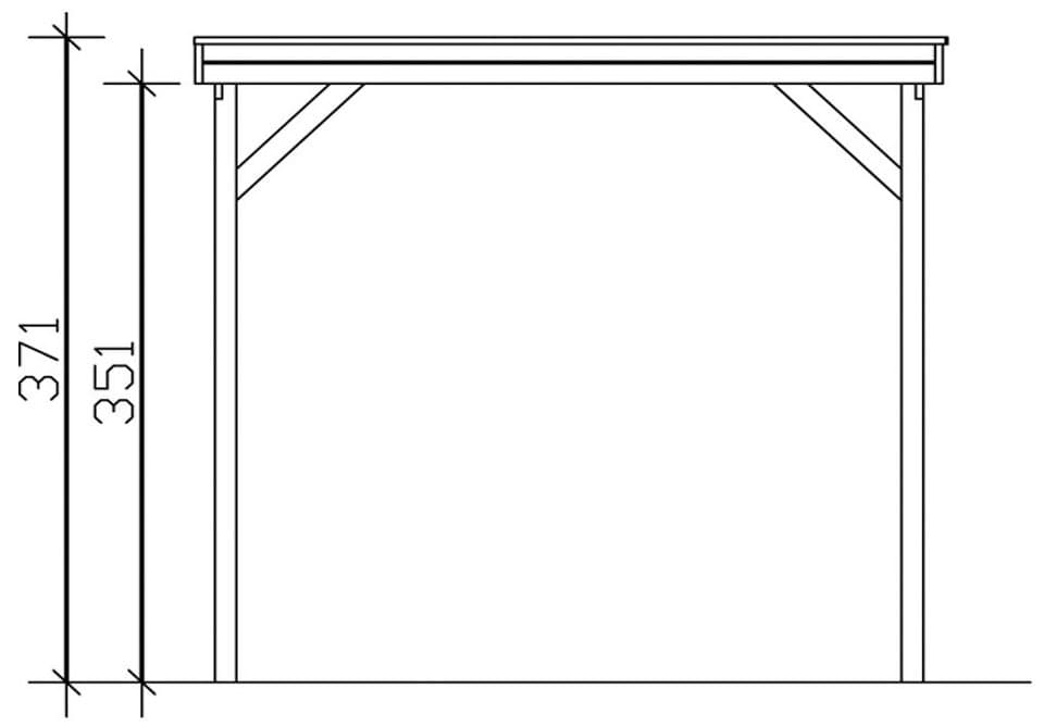 Skanholz Einzelcarport Friesland, BxT: 397x555 cm, 351 cm Einfahrtshöhe, für Caravan - Thumbnail 6