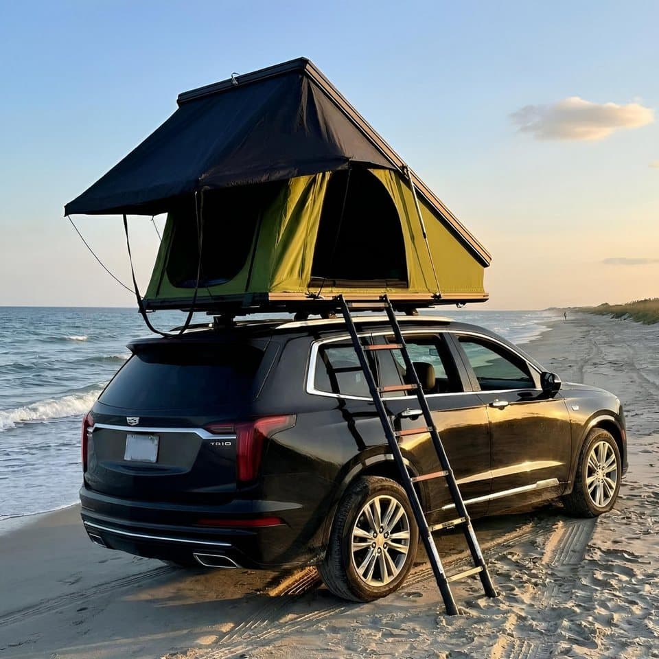 TZIpower Dachzelt Autodachzelt Aluminium Hardcase Dachzelt Auto Camping LED Dachträger, Personen: 3 (1 tlg) - Thumbnail 8