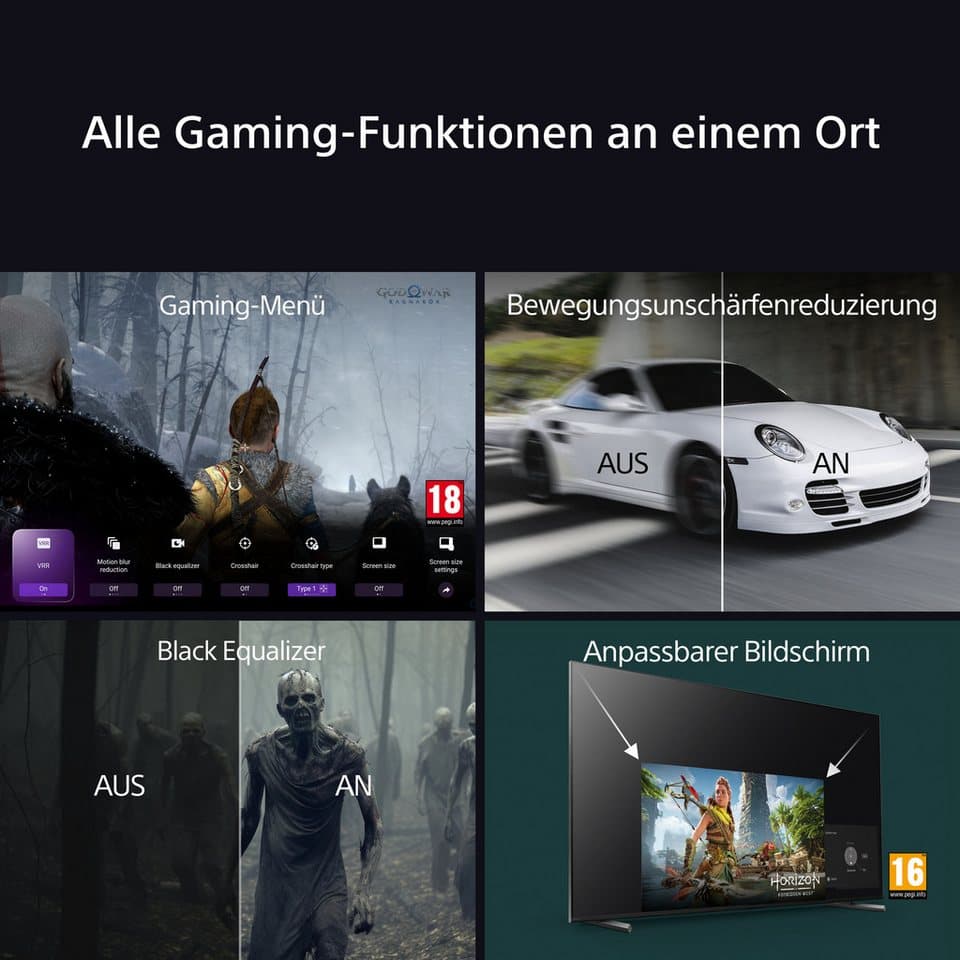 Sony K-65XR80 OLED-Fernseher (164 cm/65 Zoll, 4K Ultra HD, Smart-TV, Google TV, BRAVIA 8, 4K HDR, Dolby Vision & Atmos + Bar 8) - Thumbnail 24
