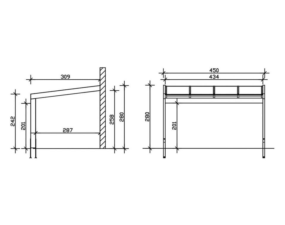Skanholz Terrassendach Novara, BxT: 450x309 cm, Bedachung Doppelstegplatten, BxT: 450x309 cm - Thumbnail 3