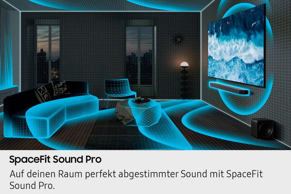 Samsung HW-Q995GF Q-Soundbar Soundbar 11.1.4 (Bluetooth, WLAN (WiFi), 40 W, 11.1.4-Kanal Subwoofer & Rücklautsprecher, Kabellos Dolby Atmos, DTS:X) - Thumbnail 8