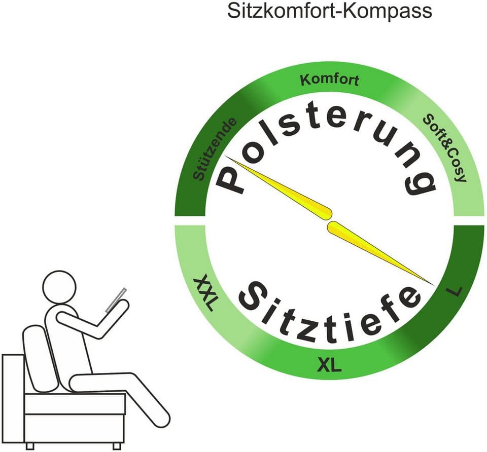 COLLECTION AB Wohnlandschaft Josy U-Form, B: 269 cm, Schlaffunktion & Bettkasten, Federkern - Thumbnail 3