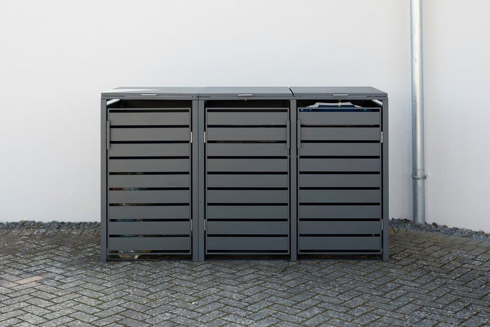 WESTMANN Mülltonnenbox Kubus, Platz für 3x240 L Mülltonnen - Thumbnail 3