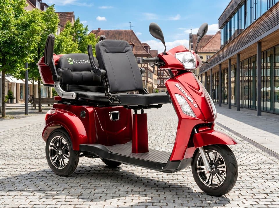 ECONELO Elektromobil, 1000 W, 25 km/h, Sicherheitsrollen gegen Kippen, 3 Geschwindigkeitsstufen - Thumbnail 12