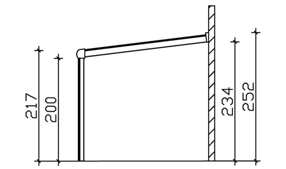 Skanholz Terrassendach Genua, BxT: 434x257 cm, Bedachung Doppelstegplatten, 434 cm Breite, verschiedene Tiefe - Thumbnail 11