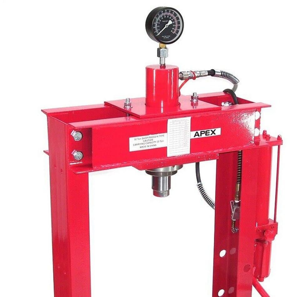 Apex Werkstattpresse Werkstattpresse 30t Lagerpresse Manometer Hydraulikpumpe 06253 - Thumbnail 4
