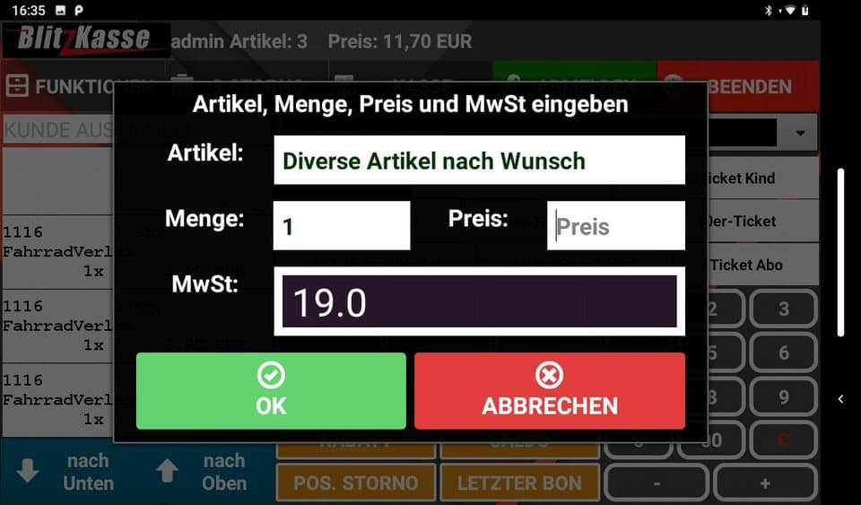 BlitzKasse Kassensystem 10" All-in-ONE MINI Kasse für GASTRONOMIE: Restaurant Bar Cafe - Thumbnail 7