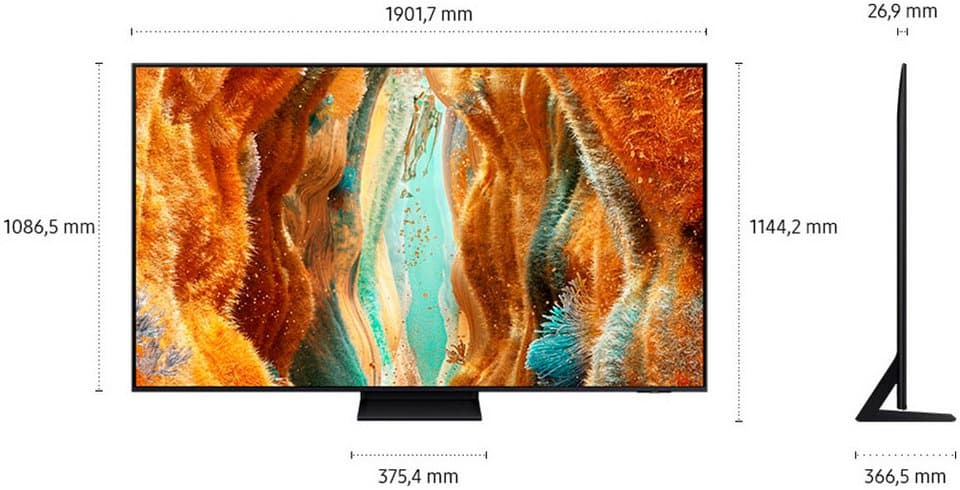 Samsung GQ85QN70FAU QLED-Fernseher (214 cm/85 Zoll, 4K Ultra HD, Smart-TV, Neo Quantum HDR, 4K AI Upscaling, Gaming Hub, Motion Xcelerator 144Hz) - Thumbnail 12