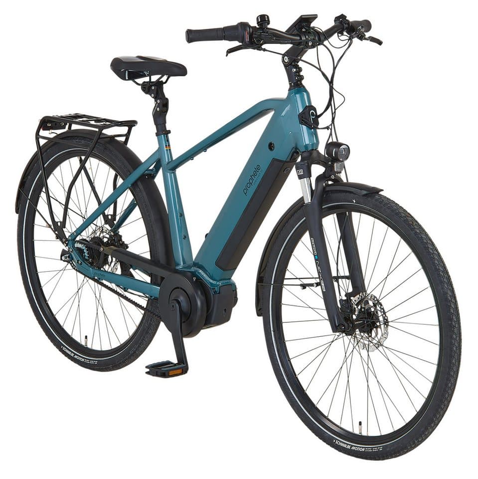 Prophete E-Bike Cityrad Geniesser 5.0 mit Gates Riemenantrieb, 7 Gang Shimano Nexus Schaltwerk, Nabenschaltung, Mittelmotor, 540 Wh, Suntour Parallelogramm Federsattelstütze - Thumbnail 2
