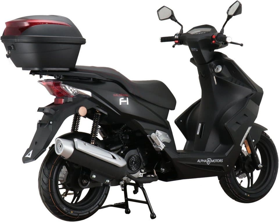 Alpha Motors Motorroller Mustang FI, 50 ccm, 45 km/h, Euro 5, (Set, mit Topcase), mit USB-Anschluss und Lenkerschloss, sportliches Design - Thumbnail 4