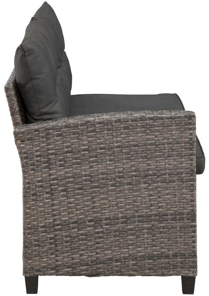 KONIFERA Gartenlounge-Set Keros Premium, (Set, 20-tlg., 2x 2er Sofa, 1x Ecke, 1x Sessel, 2x Hocker, 1x Tisch 145x75x67,5cm), Ecklounge, Polyrattan, Stahl, geeignet für 8 Personen, inkl. Auflagen - Thumbnail 16