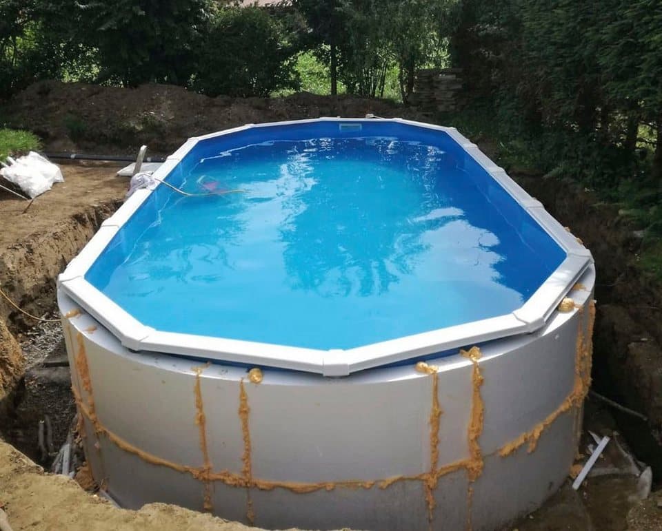 KWAD Poolwandisolierung Pool Protector T60, (32-St), für Ovalformbecken der Größe 920x460x132 cm