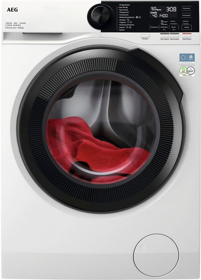 AEG Waschtrockner 7000 ProSteam® LWR7F65605, 10 kg, 6 kg, 1600 U/min, ProSteam®: Auffrischen mit Dampf statt Waschen und 96 % Wasser sparen - Bild 1