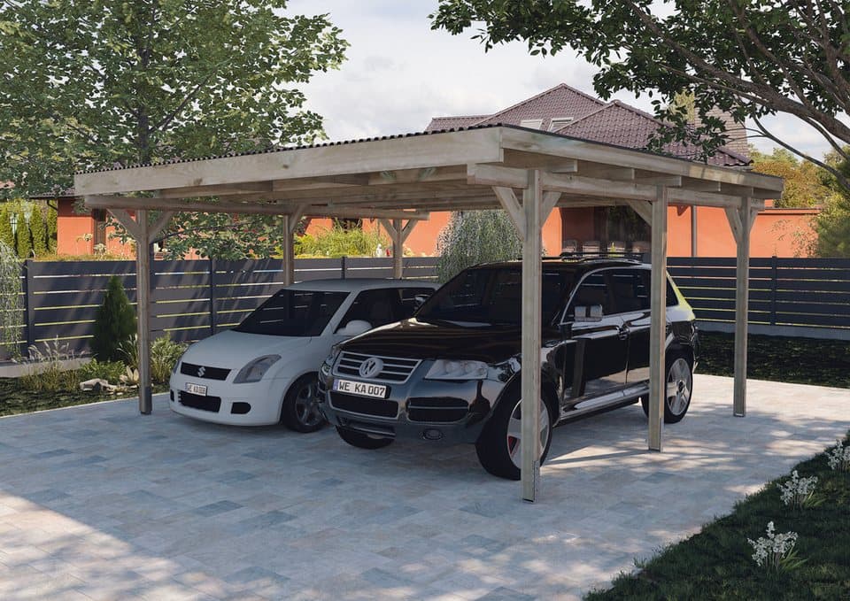 weka Doppelcarport 616, BxT: 500x500 cm, 225 cm Einfahrtshöhe - Thumbnail 2