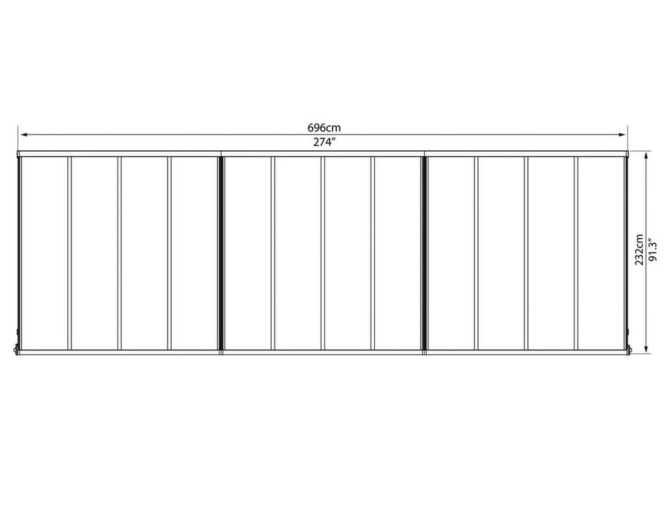 Palram - Canopia Terrassendach, BxT: 690x230 cm, Bedachung Dachplatten, BxT: 690x230 cm - Thumbnail 8