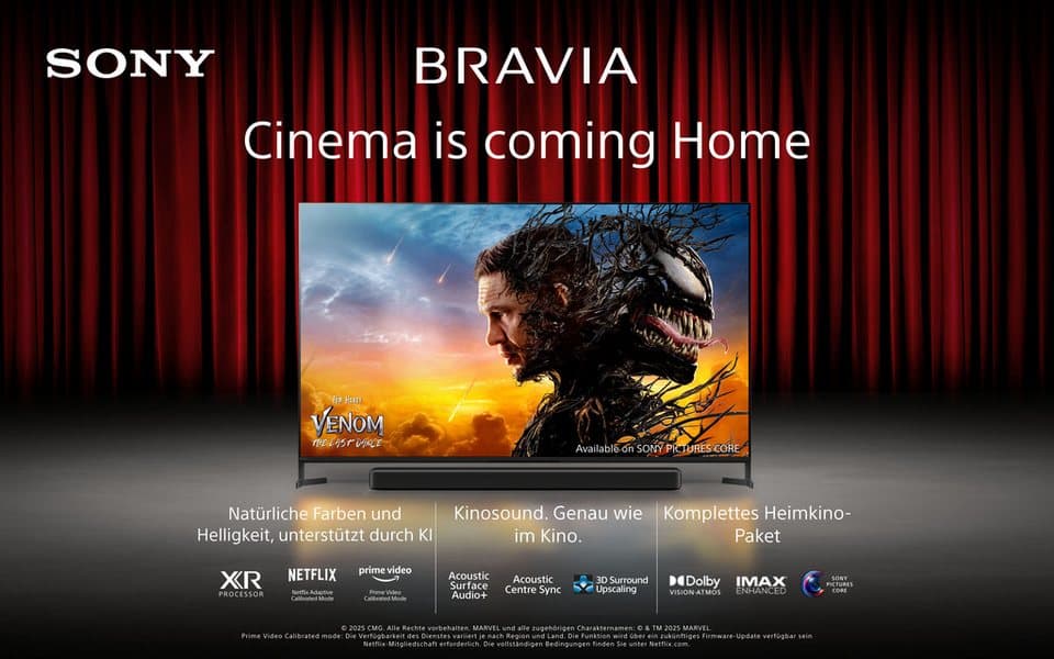 Sony K-65XR80 OLED-Fernseher (164 cm/65 Zoll, 4K Ultra HD, Smart-TV, Google TV, BRAVIA 8, 4K HDR, Dolby Vision & Atmos + Bar 8) - Thumbnail 29