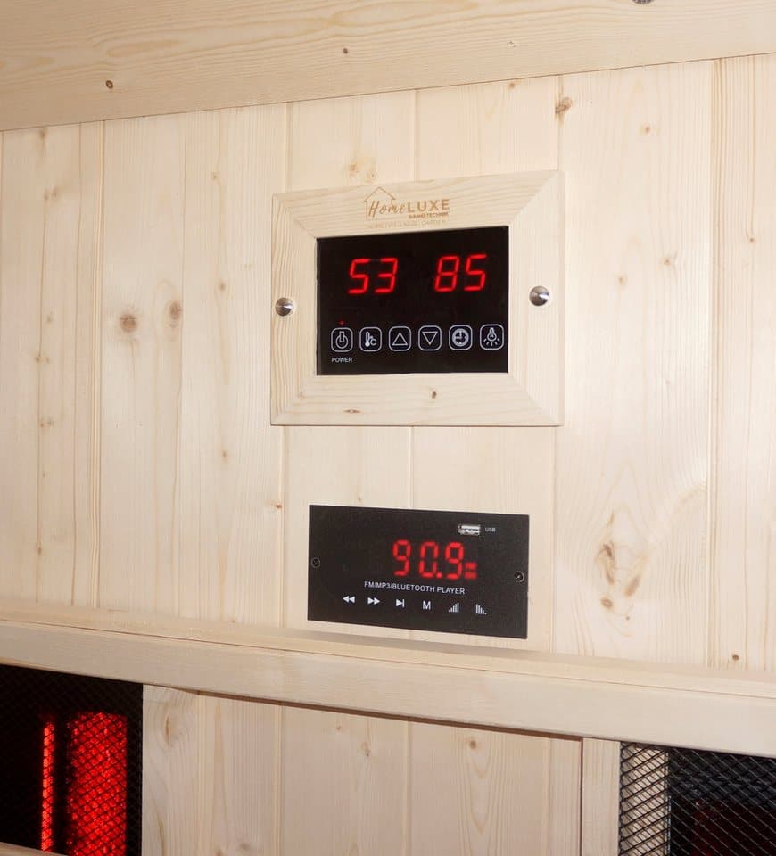 Sanotechnik Sauna »LAHTI« Außensauna mit Infrarotkabine, BxTxH: 198 x 181,5 x 200,2 cm, 4,4 mm, geeignet für 6 Personen, Fichetnholz - Thumbnail 15