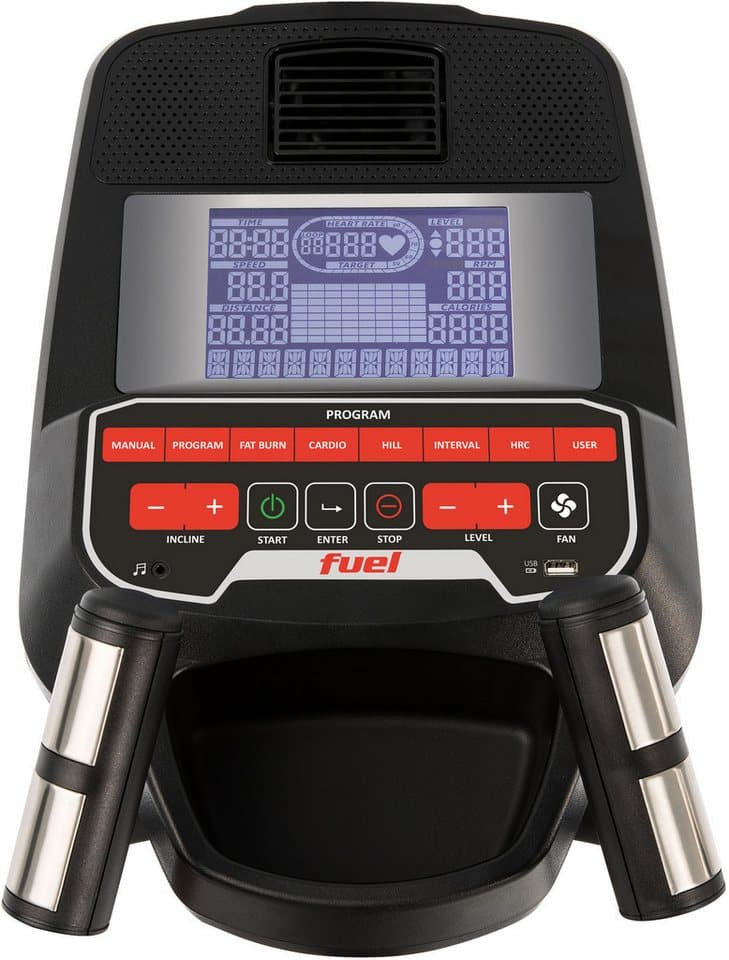 Fuel Fitness Crosstrainer EC600 Crosstrainer mit Steigung (20 Stufen Steigung, 50,8 cm Schrittlänge, Pulsmessung, Bluetooth), 150 kg max. Benutzergewicht, 32 Widerstandsstufen - Thumbnail 7