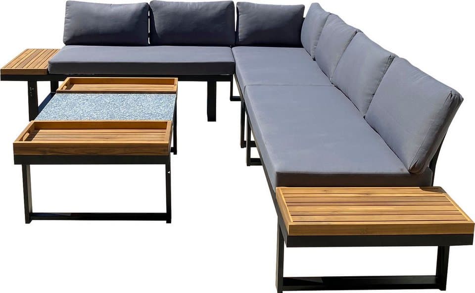 Garden Pleasure Gartenlounge-Set, Lounge-Gruppe »MERIDA«, 1 Ecklounge, Tisch LxB: 110x65 cm - Thumbnail 4