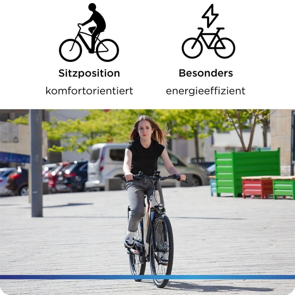 Zündapp E-Bike Trekkingrad Z810, 8 Gang Shimano Altus RD-M310 Schaltwerk, Kettenschaltung, Heckmotor, 550 Wh, Pedelec, Elektrofahrrad für Damen und Herren - Thumbnail 6
